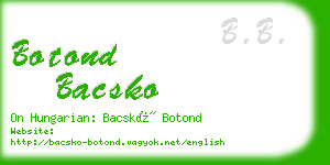 botond bacsko business card